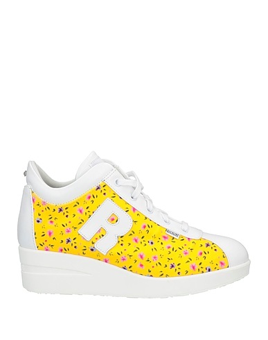 RUCOLINE Sneakers Yellow Calfskin, Cotton, Polyamide