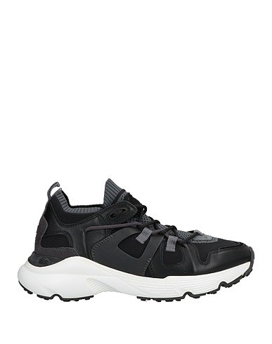 TOD'S Sneakers Negro Cuero, Fibras textiles