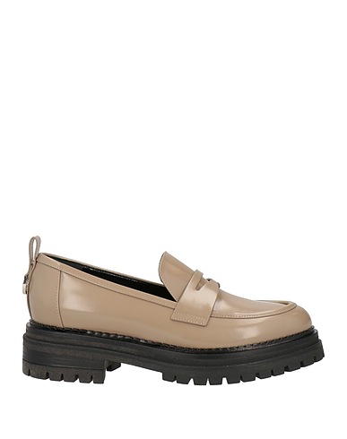 SERGIO ROSSI Loafers Taupe Leather