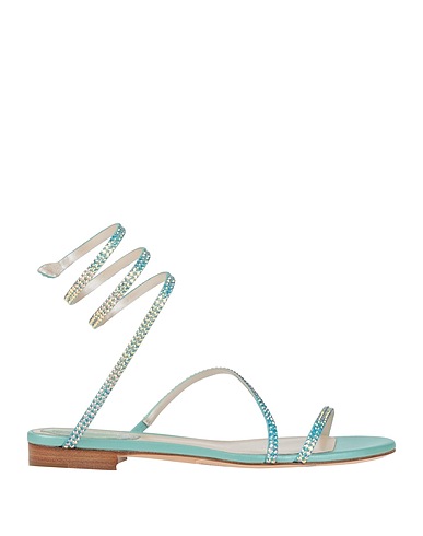 RENE' CAOVILLA Sandals Sky blue Soft Leather