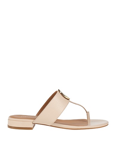 EMPORIO ARMANI Flip flops Cream Soft Leather