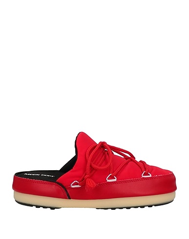 MOON BOOT Mules and clogs Red Textile fibers