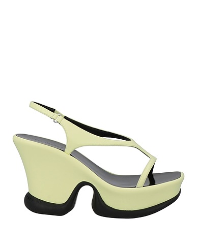 STELLA McCARTNEY Sandals Pastel yellow Textile fibers