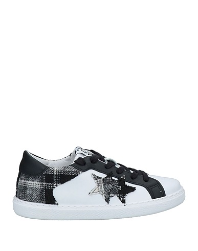 2STAR Sneakers Bianco Pelle, Fibre tessili
