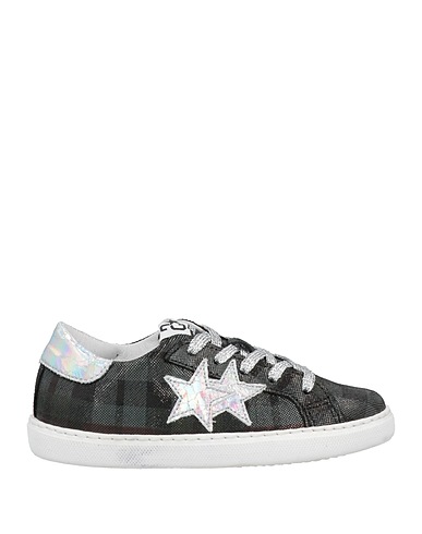 2STAR Sneakers Black Soft Leather