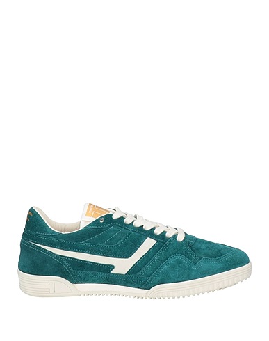 TOM FORD Sneakers Deep teal Soft Leather, Textile fibers