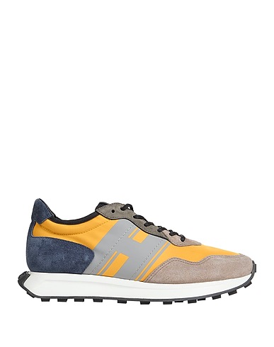 HOGAN Sneakers Senf Leder, Gewebefasern