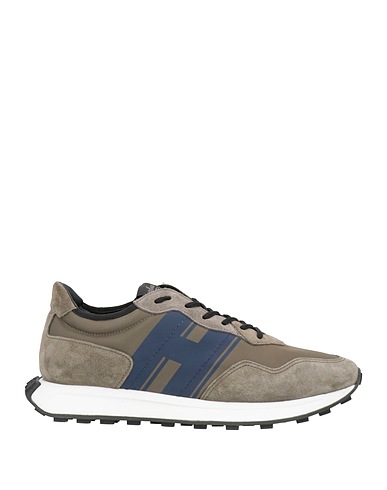 HOGAN Sneakers Militärgrün Leder, Gewebefasern