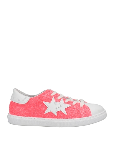 2STAR Sneakers Pink Soft Leather, Textile fibres