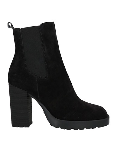 HOGAN Stiefelette Schwarz Leder, Gewebefasern