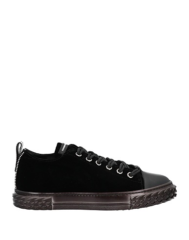 GIUSEPPE ZANOTTI Sneakers Schwarz Leder, Gewebefasern