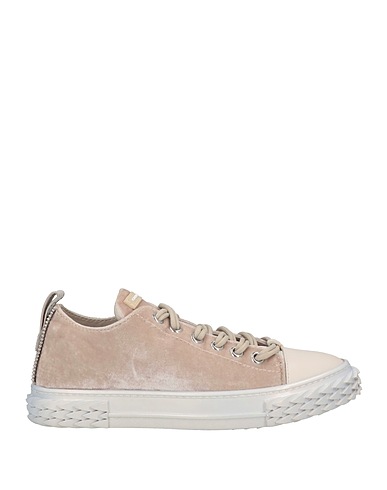 GIUSEPPE ZANOTTI Sneakers Beige Soft Leather, Textile fibers