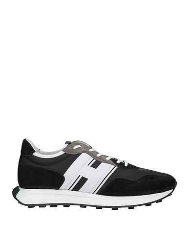 HOGAN Sneakers Black Soft Leather, Textile fibers