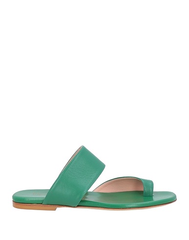 GIA COUTURE Flip flops Green Leather