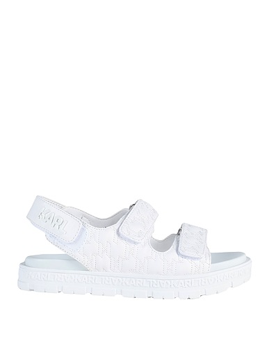 KARL LAGERFELD Sandals White 100% Soft Leather
