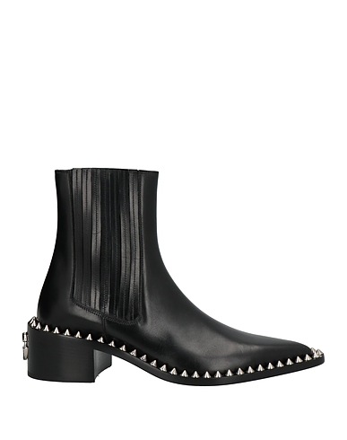 DOLCE&GABBANA Ankle boot Black 66% Calfskin, 30% Viscose, 4% Polyester