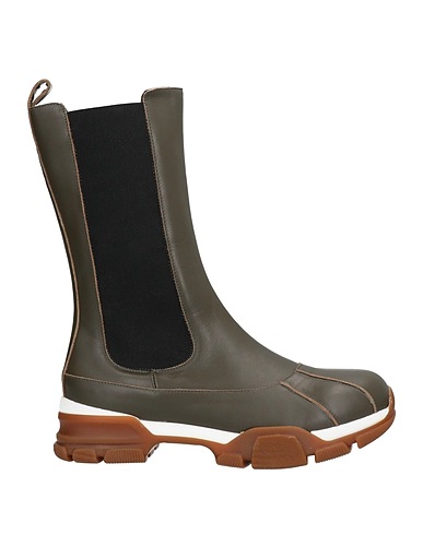 ERIKA CAVALLINI Ankle boot Military green Soft Leather