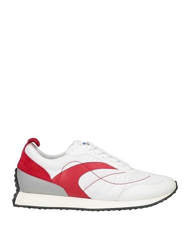 STREIM Sneakers White Leather, Textile fibres