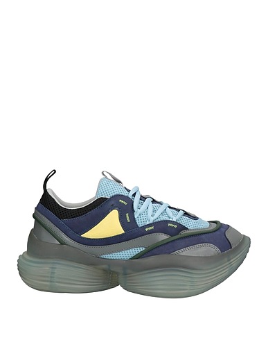 GROUNDS Sneakers Blu navy Pelle di bovino, Fibre sintetiche