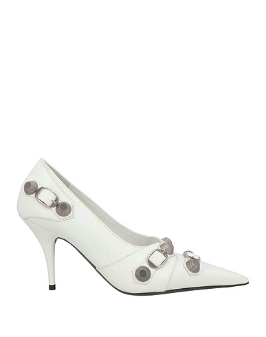 BALENCIAGA Pump White 100% Soft Leather