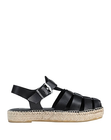 KARL LAGERFELD Espadrilles KAMINI STACK GLADIATOR SANDAL
 Black 100% Bovine leather
