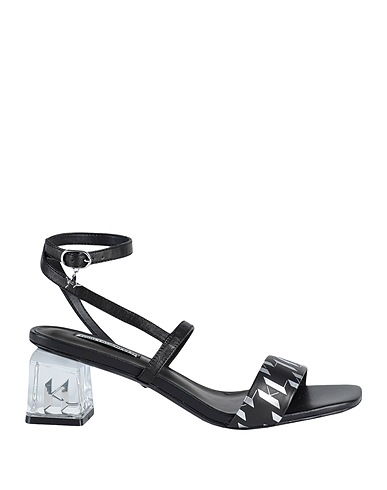KARL LAGERFELD サンダル ICE BLOK MONO STRAP SANDAL
 ブラック 牛革 100%