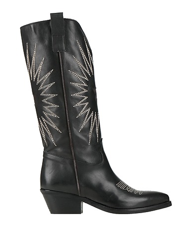 GISÉL MOIRÉ Boots Black Leather