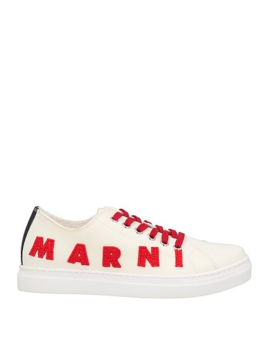 MARNI Sneakers Off white Soft Leather, Textile fibres