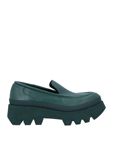 PALOMA BARCELÓ Loafers Dark green Soft Leather
