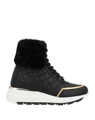 BALDININI Sneakers Black Soft Leather, Textile fibres