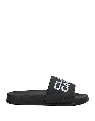 CAVALLI CLASS Sandals Black Textile fibres