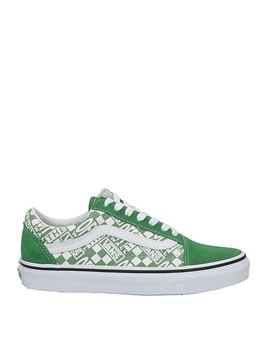 VANS Sneakers Green Leather, Textile fibers