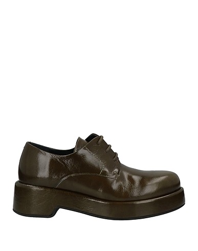 PALOMA BARCELÓ Laced shoes Military green Soft Leather