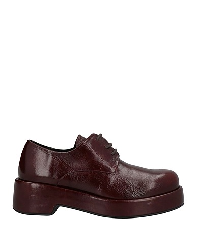 PALOMA BARCELÓ Laced shoes Chocolate brown Soft Leather