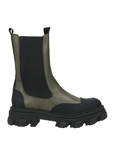 GANNI Ankle boot Military green Leather
