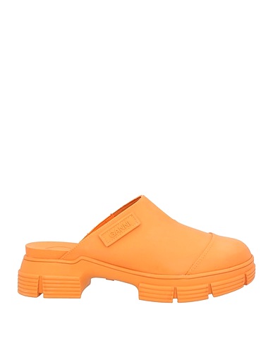GANNI Mules and clogs Orange Rubber