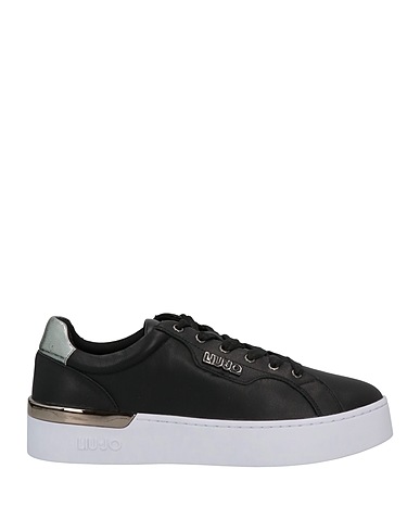 LIU •JO Sneakers Black Soft Leather, Textile fibers