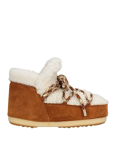 MOON BOOT Ankle boot Camel Shearling, Leather