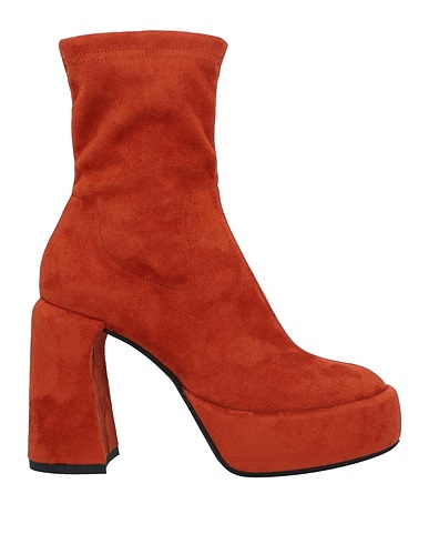 ELENA IACHI Stiefelette Rostrot Gewebefasern