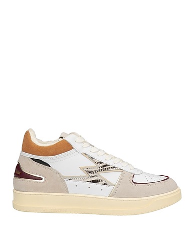 MOACONCEPT Sneakers White Soft Leather, Textile fibres