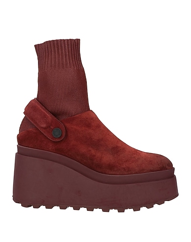 VIC MATIĒ Ankle boot Brick red Textile fibres, Leather