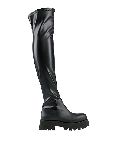 PALOMA BARCELÓ Boots Black Soft Leather, Textile fibers
