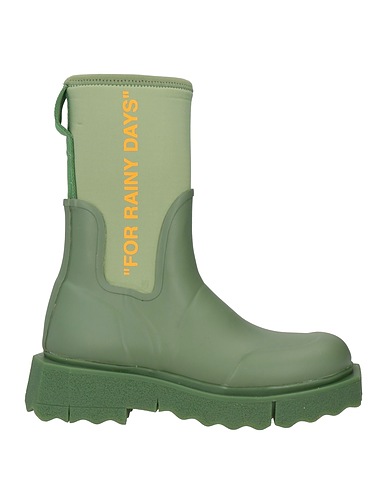 OFF-WHITE™ Ankle boot Military green Rubber, Textile fibers