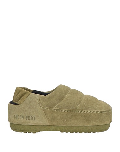 MOON BOOT Mules and clogs Sage green Leather