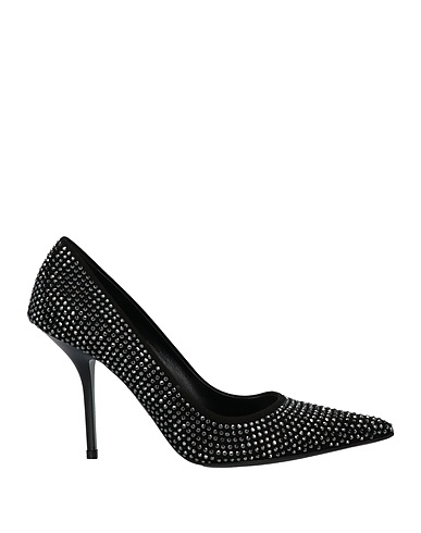 EDDY DANIELE Décolleté Nero Pelle, Cristallo Swarovski®