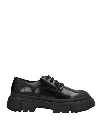HOGAN Laced shoes Black Soft Leather