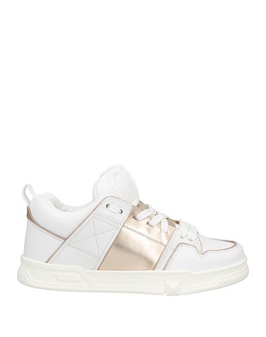VALENTINO GARAVANI Sneakers White Soft Leather, Textile fibers