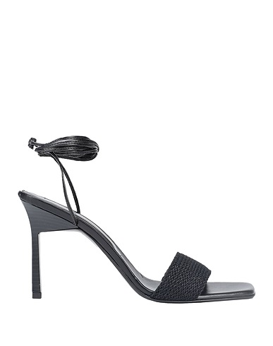 CALVIN KLEIN Sandals Black 100% Cotton