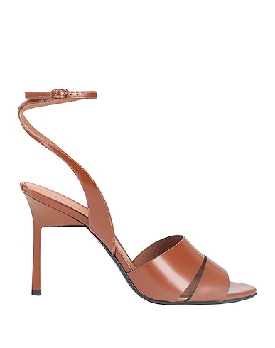 CALVIN KLEIN Sandalen Braun 100% Leder