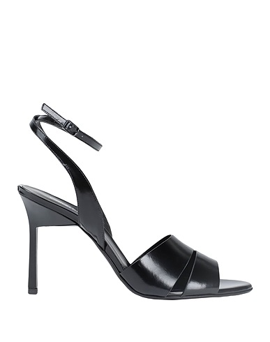 CALVIN KLEIN Sandalen Schwarz 100% Leder